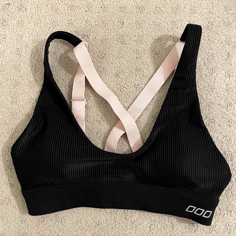 Uniquely Lorna Jane Black and Pink Sports Bra